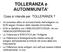 TOLLERANZA e AUTOIMMUNITA