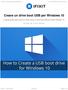Creare un drive boot USB per Windows 10