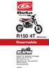 R150 4T Minicross. Reservedele