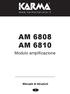AM 6808 AM 6810 Modulo amplificazione Manuale di istruzioni