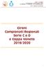 Gironi Campionati Regionali Serie C e D e Coppa Veneto 2019/2020
