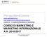 CORSO DI MARKETING E MARKETING INTERNAZIONALE A.A