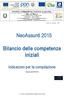 NeoAssunti Bilancio delle competenze iniziali. Indicazioni per la compilazione. Versione del 09/12/15