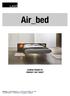 Air_bed SCHEDA PRODOTTO PRODUCT FACT SHEET