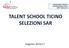 TALENT SCHOOL TICINO SELEZIONI SAR