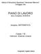 PIANO DI LAVORO Anno Scolastico 2018/2019