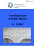 ISSN: Working paper of public health [Online] Working Paper of Public Health