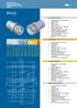 PVV3 VITE A VALVOLA SCREW COUPLINGS SCHRAUBKUPPLUNGEN VISSES. Caratteristiche tecniche. Technical data. Technische Merkmale