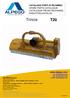 Trincia T20 CATALOGO PARTI DI RICAMBIO SPARE PARTS CATALOGUE CATALOGUE PIECES RECHANGE ERSATZTEILKATALOG.   ALPEGO s.p.a.