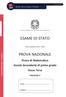 Ministero dell Istruzione dell Università e della Ricerca ESAME DI STATO. Anno Scolastico PROVA NAZIONALE