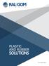 PLASTIC AND RUBBER SOLUTIONS.