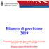 Bilancio di previsione 2019 Programma del fabbisogno di personale relativo al triennio art. 39 Legge n. 449/1997