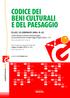 CODICE DEI BENI CULTURALI E DEL PAESAGGIO