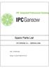 Spare Parts List IPC ESPANA, S.L. - BARCELLONA. Ref: LPTB Model: CLEANTIME 40 B 50