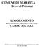 COMUNE DI MARATEA (Prov. di Potenza) REGOLAMENTO per la realizzazione e la prestazione di interventi in CAMPO SOCIALE