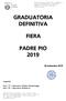 GRADUATORIA DEFINITIVA FIERA PADRE PIO 2019