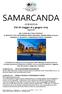 SAMARCANDA. UZBEKISTAN Dal 28 maggio al 4 giugno 2019 (8gg/6notti)