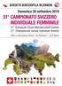 31 CAMPIONATO SVIZZERO INDIVIDUALE FEMMINILE