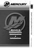 2016, Mercury Marine. 8/9.9 e 9.9 Command Thrust/ProKicker FourStroke. Manuale di funzionamento, manutenzione e installazione