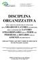 DISCIPLINA ORGANIZZATIVA