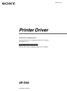 Printer Driver UP-D55. Guida per la configurazione. Questa guida descrive la configurazione dei driver stampante per Windows Vista.