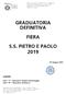 GRADUATORIA DEFINITIVA FIERA S.S. PIETRO E PAOLO 2019