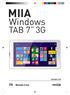 MIIA. Windows TAB 7 3G ITA. Manuale d uso MIIA MWT-743G