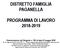 DISTRETTO FAMIGLIA PAGANELLA PROGRAMMA DI LAVORO