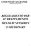 COMUNE DI VIAGRANDE PROVINCIA DI CATANIA REGOLAMENTO PER IL TRATTAMENTO DEI DATI SENSIBILI E GIUDIZIARI