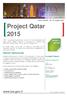 Offerta ICE. Project Qatar Luogo di svolgimento. Doha, QATAR EDIZIONE PRECEDENTE
