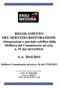 REGOLAMENTO DEL SERVIZIO RISTORAZIONE (Integrazione e parziale rettifica della Delibera del Commissario ad acta n. 91 del 16/12/2014)