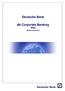 Deutsche Bank. db Corporate Banking Web Guida al servizio