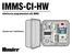 IMMS-CI-HW. Interfaccia programmatore (CI) IMMS. Istruzioni per l installazione IMMS. Controller. Interface. AC From Transformer 24 VAC REM 24 VAC SEN