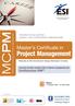 Master s Certificate in Project Management