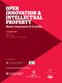 OPEN INNOVATION & INTELLECTUAL PROPERTY