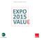 INSIEME COSTRUIAMO VALORE EXPO 2015 VALUE