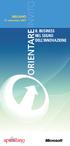 INVITO ORIENTARE IL BUSINESS NEL SEGNO DELL INNOVAZIONE. MILANO 27 settembre 2007