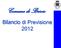 Comune di Brivio. Bilancio di Previsione 2012