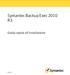 Symantec Backup Exec 2010. Guida rapida all'installazione