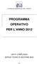 PROGRAMMA OPERATIVO PER L ANNO 2012