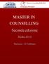 MASTER IN COUNSELLING