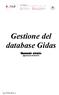 Gestione del database Gidas