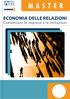 MASTER. Economia delle relazioni Comunicare le imprese e le istituzioni