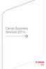 Canon Business Services 2014. Powering Business Transformation