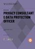 PRIVACY CONSULTANT E DATA PROTECTION OFFICER