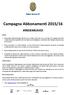 Campagna Abbonamenti 2015/16