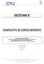 SEZIONE E CONTRATTO IN CONTO DEPOSITO