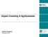 Impact Investing & Agribusiness. Claudio Soregaroli 22 giugno 2015