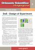 DoE - Design of Experiment