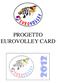 PROGETTO EUROVOLLEY CARD